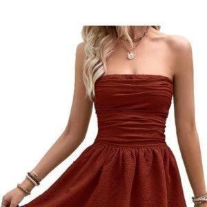 Hourglass?Lilly Burnt Oran NKwVG ge Strapless Mini - Size XS